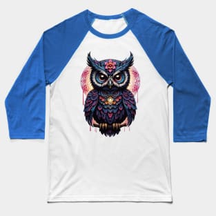 Owl Dia De Los Muertos Baseball T-Shirt